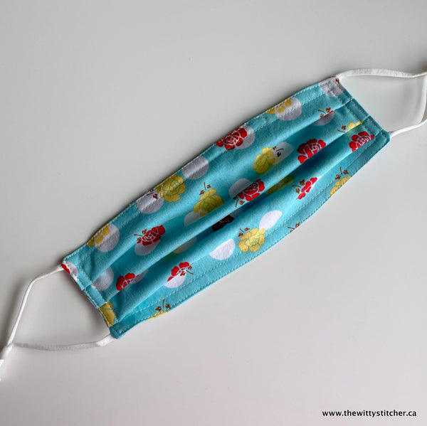 FLORAL Cotton Face Mask - RETRO ROSES