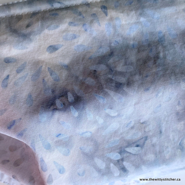 BATIK Cloth Face Mask - BLUE-GREY STARBURST