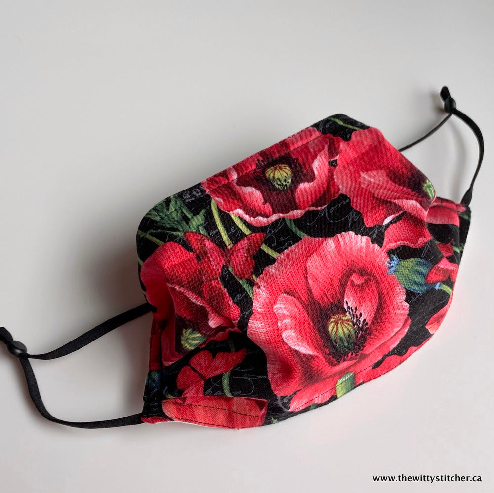 OH CANADA Cotton Face Mask - RED POPPY LOVE