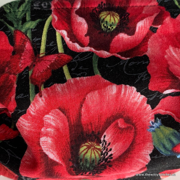OH CANADA Cotton Face Mask - RED POPPY LOVE