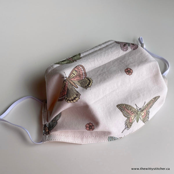 ANIMALS Cotton Face Mask - PASTEL BUTTERFLIES