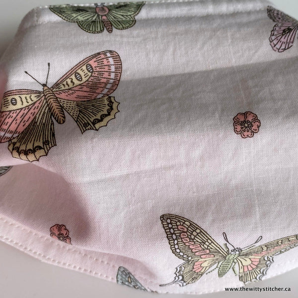 ANIMALS Cotton Face Mask - PASTEL BUTTERFLIES