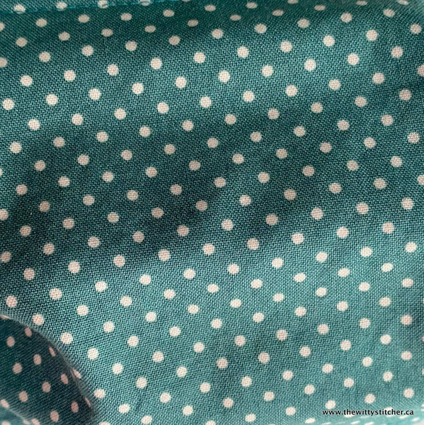 Cotton Face Mask - GREEN & WHITE DOTS