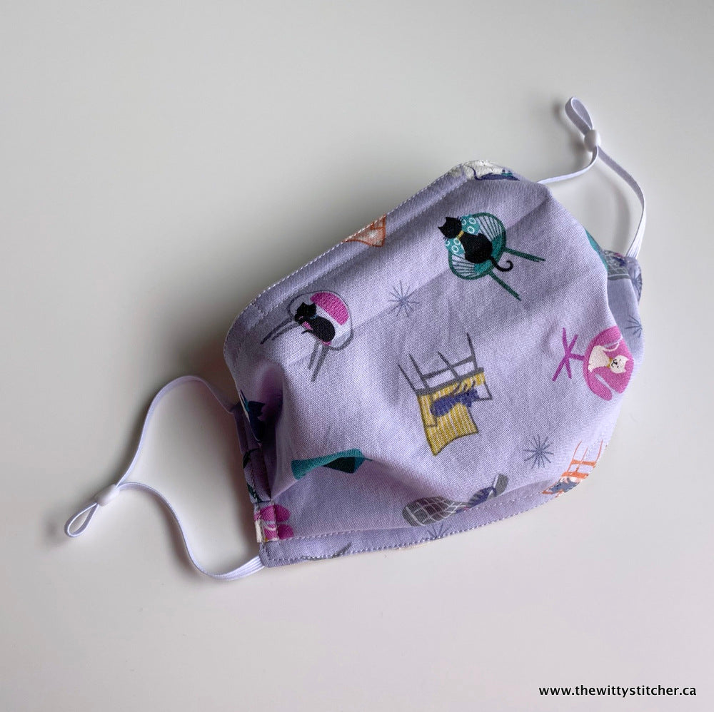 ANIMALS Cloth Face Mask - RETRO SITTY KITTIES