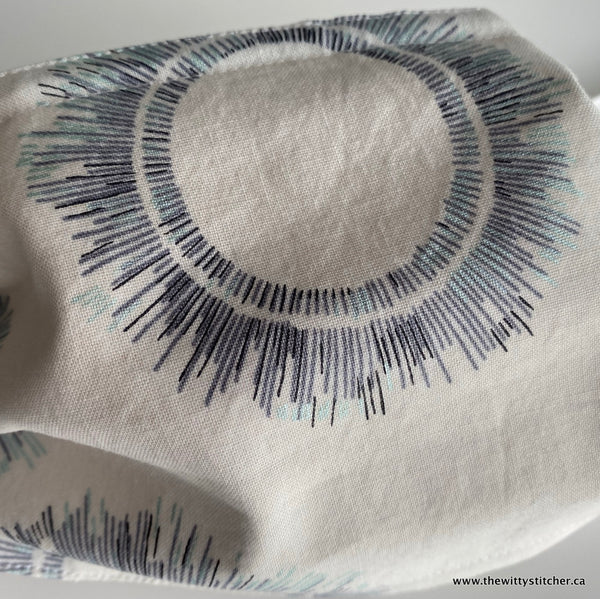 Cotton Face Mask - BLUE SOLAR DOTS