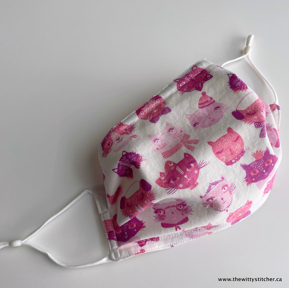 ANIMALS Cotton Face Mask - PINK PRETTY  KITTY