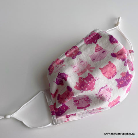 ANIMALS Cotton Face Mask - PINK PRETTY  KITTY