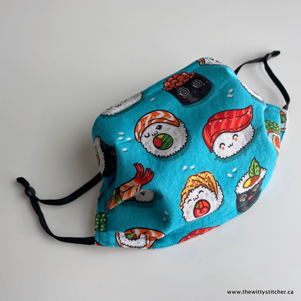 NOVELTY Cotton Face Mask - SUSHI TIME