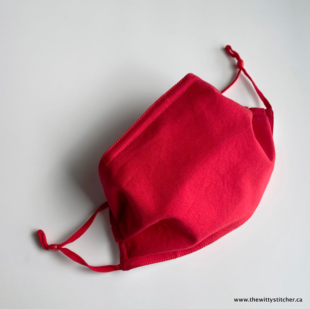SOLID Cotton Face Mask - RED