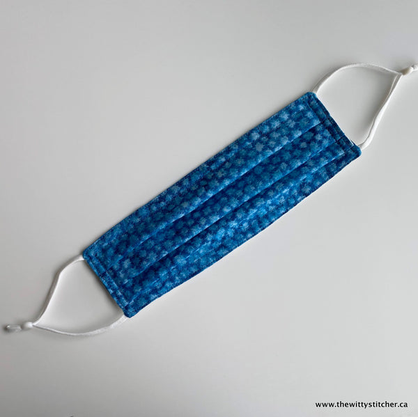 OH! CANADA! Cotton Face Mask - BLUE MINI MAPLE LEAVES