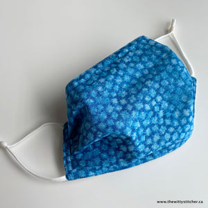 OH! CANADA! Cotton Face Mask - BLUE MINI MAPLE LEAVES