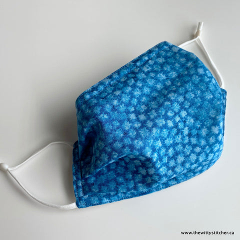 OH! CANADA! Cotton Face Mask - BLUE MINI MAPLE LEAVES