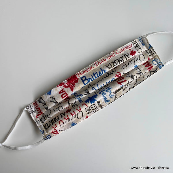 OH! CANADA! Cotton Face Mask - PROVINCES & TERRITORIES
