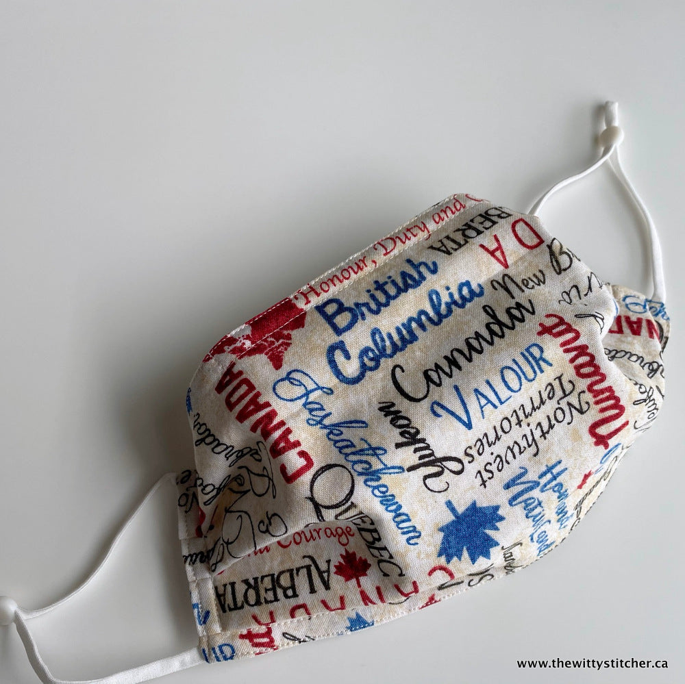 OH! CANADA! Cotton Face Mask - PROVINCES & TERRITORIES
