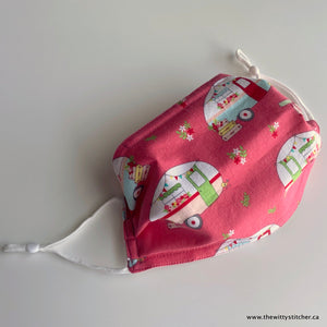 NOVELTY Cotton Face Mask - PINK CAMPERS