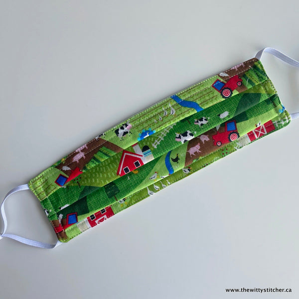 LAST CALL! NOVELTY Cotton Face Mask - ON THE FARM - Only 4 Left!