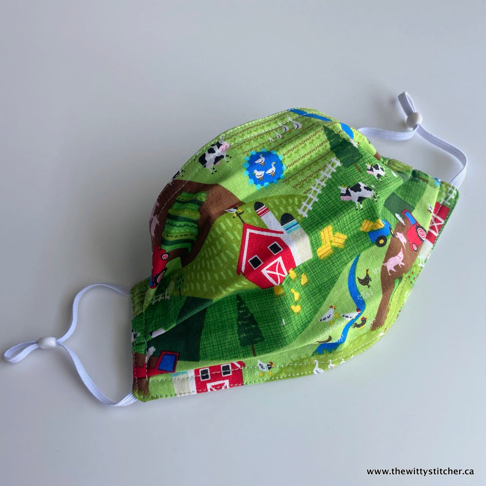 LAST CALL! NOVELTY Cotton Face Mask - ON THE FARM - Only 4 Left!