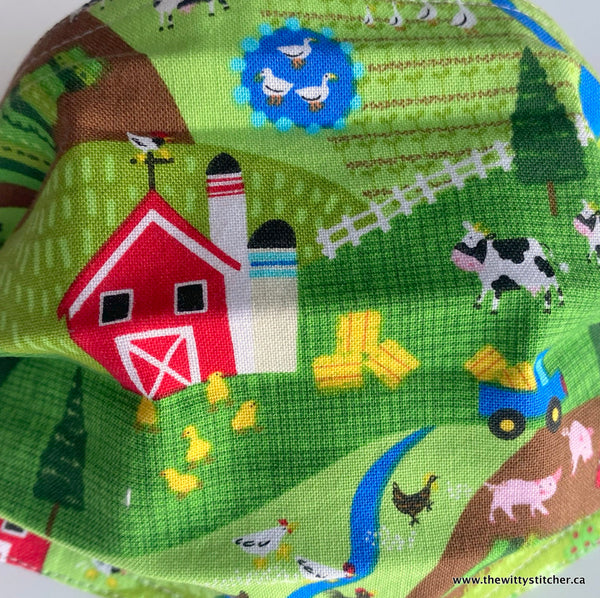 LAST CALL! NOVELTY Cotton Face Mask - ON THE FARM - Only 4 Left!