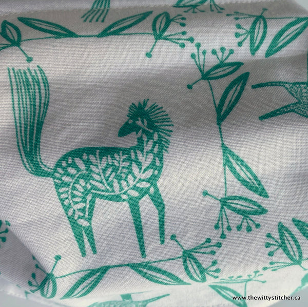 ANIMALS Cotton Face Mask - FOLK HORSES & UNICORNS