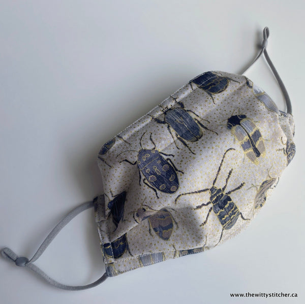 LAST CALL! Zippered Fabric Pouch - GOLD BUGS - ONLY 4 LEFT!