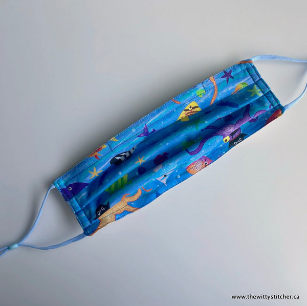 LAST CALL! ANIMALS Cotton Face Mask - UNDER THE SEA - Only 1 kids small Left!