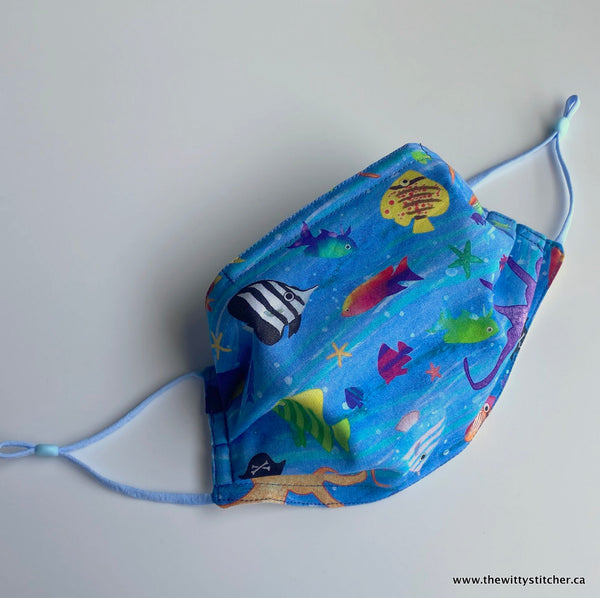 LAST CALL! ANIMALS Cotton Face Mask - UNDER THE SEA - Only 1 kids small Left!
