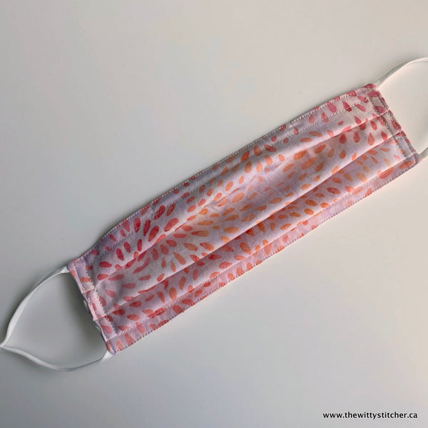 BATIK Cloth Face Mask - PINK-PEACH STARBURST