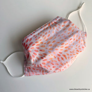 BATIK Cloth Face Mask - PINK-PEACH STARBURST