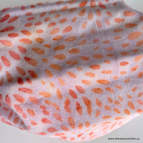 BATIK Cloth Face Mask - PINK-PEACH STARBURST