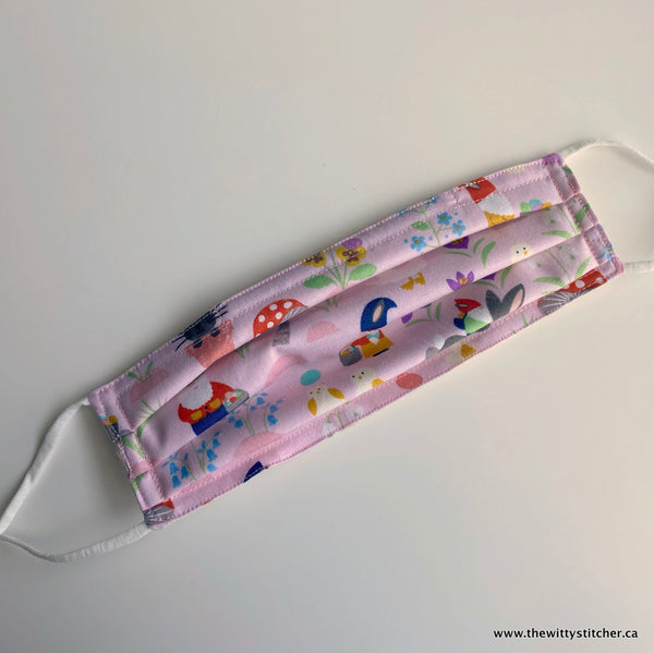 ANIMALS Cotton Face Mask - PINK GNOMEY SPRING