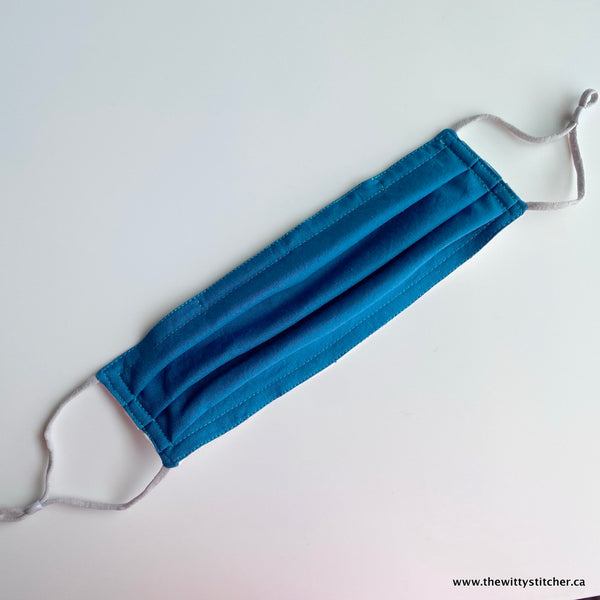 SOLID Cotton Face Mask - TEAL BLUE