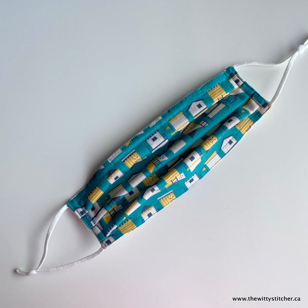 NOVELTY Cotton Face Mask - SUMMER BEACH HOUSES