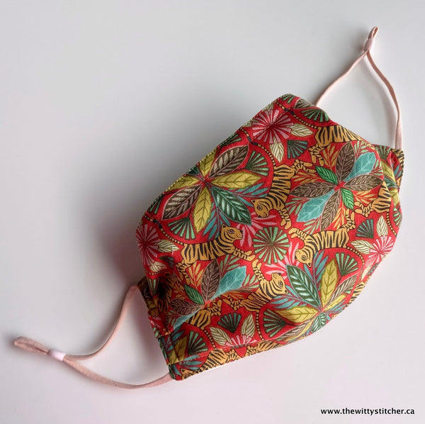 Zippered Fabric Pouch - TIGER LILIES