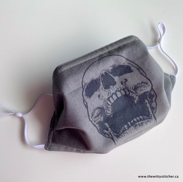PRE-PRINTED Cotton Face Mask - SKULL