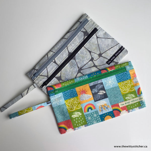 Zippered Fabric Pouch - WEATHER FORECAST