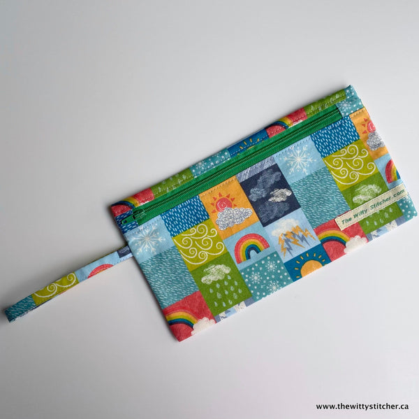 Zippered Fabric Pouch - WEATHER FORECAST