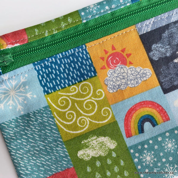 Zippered Fabric Pouch - WEATHER FORECAST