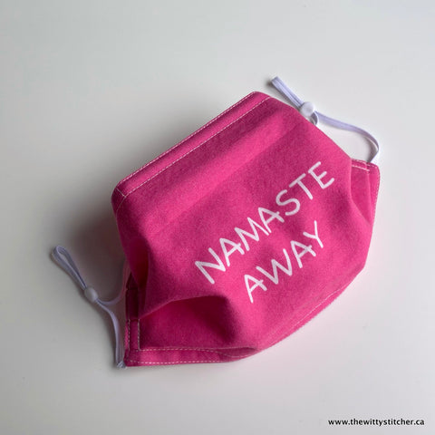 PRE-PRINTED Cotton Face Mask - NAMASTE AWAY