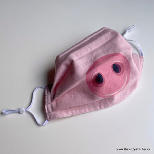 PRE-PRINTED Cotton Face Mask - PINK PIG