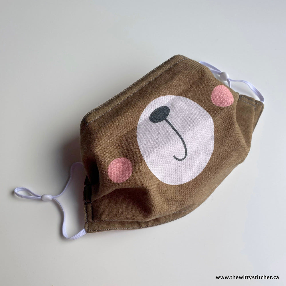 PRE-PRINTED Cotton Face Mask - BEAR