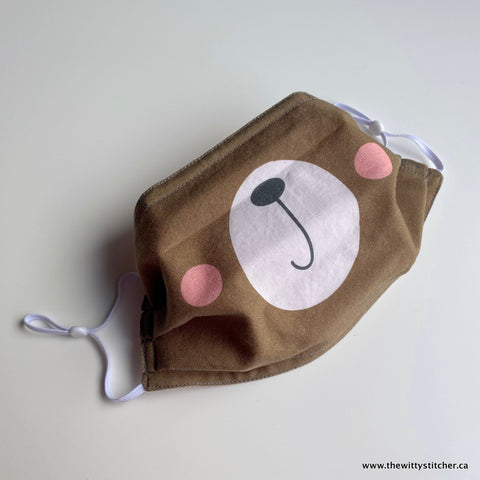 PRE-PRINTED Cotton Face Mask - BEAR