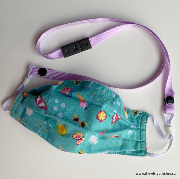 11.5" Face Mask Safety LANYARD - SKY - Only 2 Left!