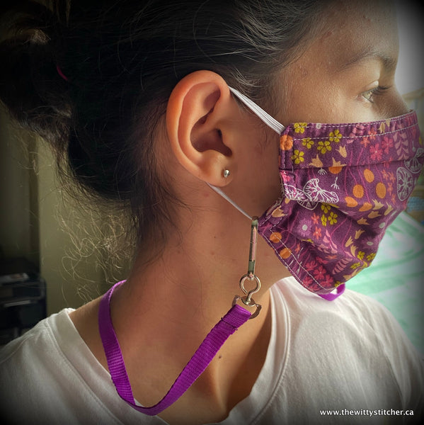 19.5" ADJUSTABLE Face Mask LANYARD - PURPLE