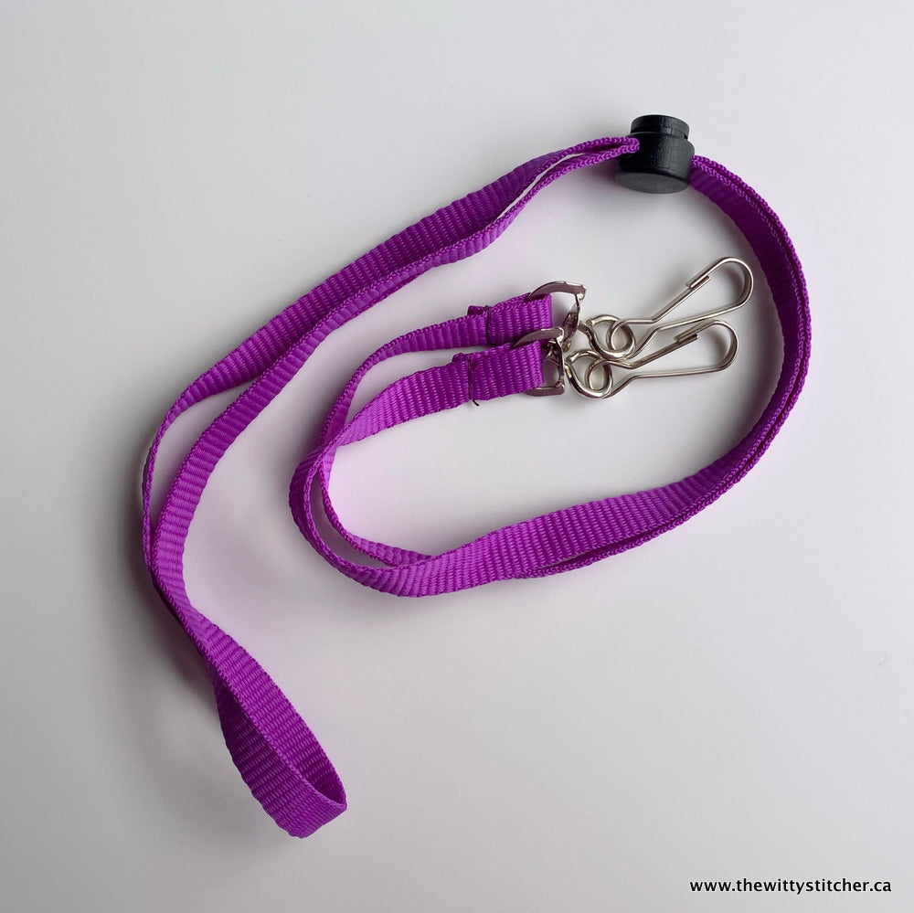 19.5" ADJUSTABLE Face Mask LANYARD - PURPLE