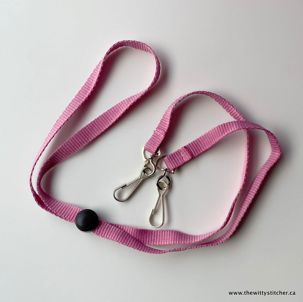 19.5" ADJUSTABLE Face Mask LANYARD - ROSE