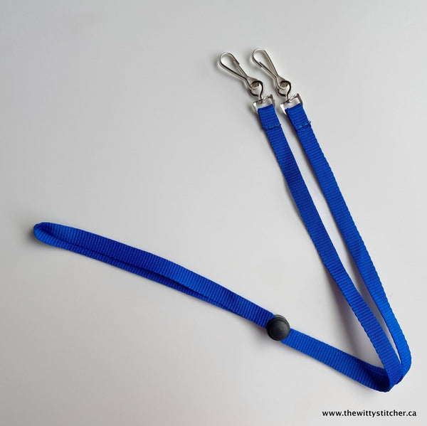 19.5" ADJUSTABLE Face Mask LANYARD - ROYAL BLUE - Only 1 Available!