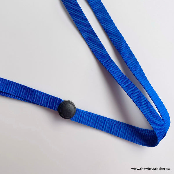19.5" ADJUSTABLE Face Mask LANYARD - ROYAL BLUE - Only 1 Available!