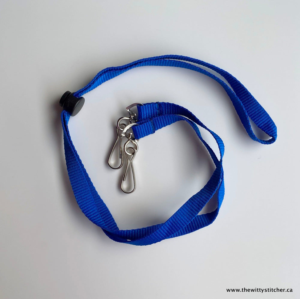 19.5" ADJUSTABLE Face Mask LANYARD - ROYAL BLUE - Only 1 Available!