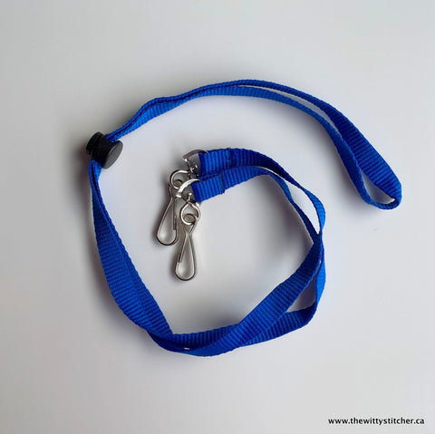 19.5" ADJUSTABLE Face Mask LANYARD - ROYAL BLUE - Only 1 Available!