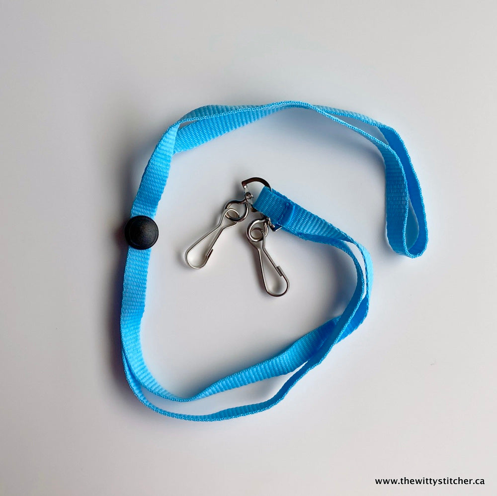 19.5" ADJUSTABLE Face Mask LANYARD - TURQUOISE